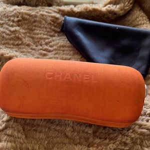 One of a kind  Chanel sunglass in a mix hueof blue and purple